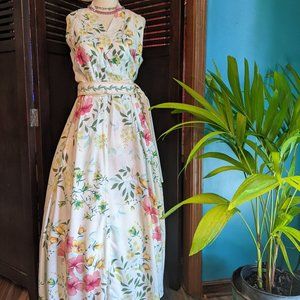 Spartina 449 Garden Wrap Maxi Dress Floral Size SML
